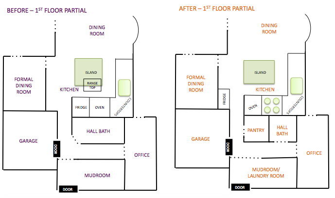 Hyland Homes before and after layout