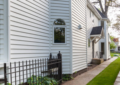 exterior remodel antique victorian style siding large front porch wood ceiling two third window exterior door