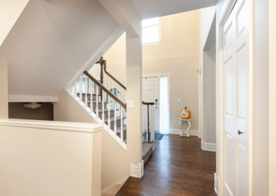 staircase remodel white balusters opened staircase clarendon hills illinois