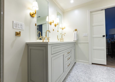 expansive master bathroom remodel in oak brook club illinois brass marble hyland homes